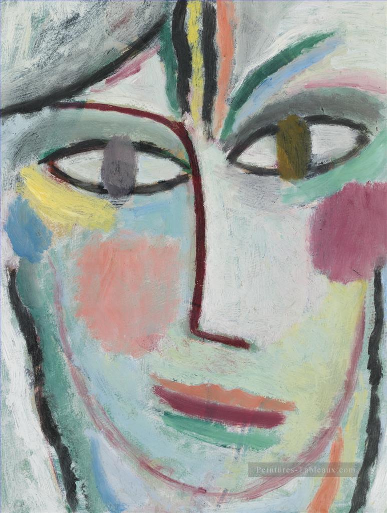 tête d’une femme femina 1922 Alexej von Jawlensky Expressionnisme Peintures à l'huile